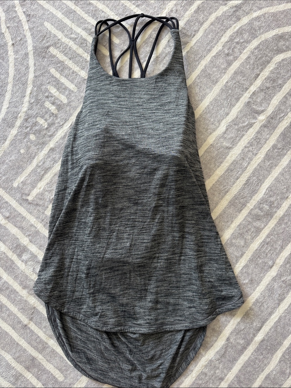 lululemon athletica Grey Strappy Back Tank Top